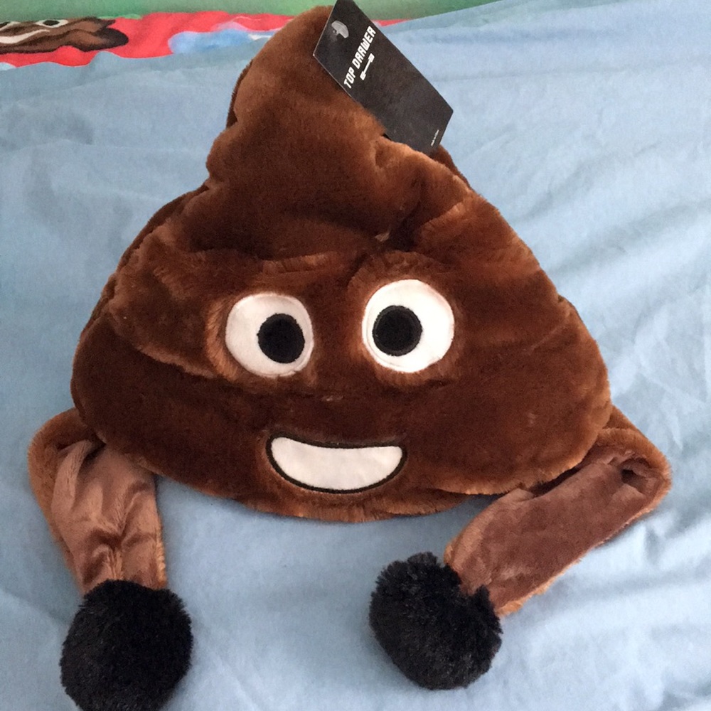 Plush poo hat